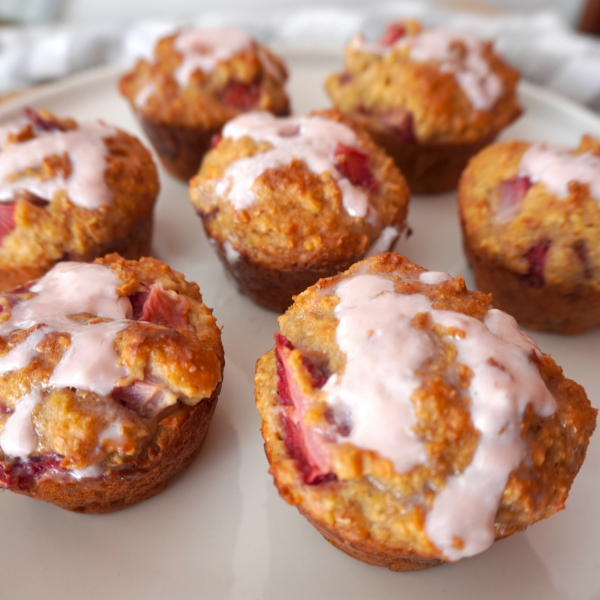 Muffins integrales con fresas